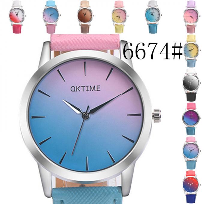 WJ-7775 Nowy skórzany zegarek na rękę dla kobiet