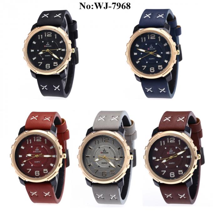 WJ-7970 Modny męski kwarcowy zegarek ze skóry